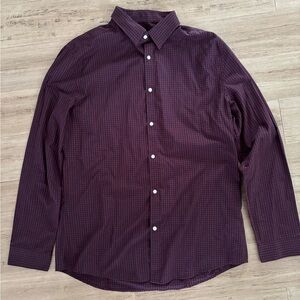 H&M Red & Blue Checkered Casual Button Down Shirt